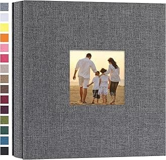 - potricher Small Photo Album 4x6 200 Photos Linen Cover Picture Photo Book for Family Wedding Anniversary Baby Vacation (Gray,200 Pockets)