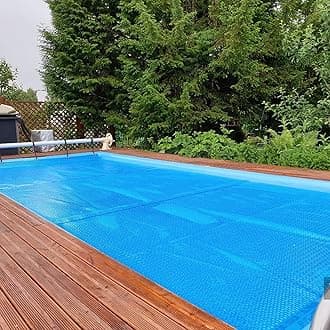 Bubble Summer Solar Pool Cover, Rectangle Heating Blanket Heavy Duty Tarpaulin with Grommets, for Inflatable Swimming Pools, In-Ground Pools (Size : 5m x 8m(16ft×26ft))