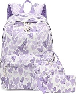 Bluboon School Backpack Teens Girls Boys Kids School Book Bags with Lunch Box Pencil Bag