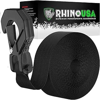Rhino USABoat Trailer Winch Strap (2 Inch x 20 Foot) - 5,016lb Maximum Break Strength - Ultimate Marine Whinch Pulley Straps for Pontoon, Waverunner, Fishing Boat Accessories