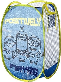 Idea Nuova Minions Pop Up Storage and Laundry Hamper, 21" H x 13.5" W X 13.5" L