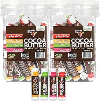 96 Pack s Cocoa Butter Lip Balm Tubes Moisturizer All Natural Chap Treatment (96 pack)