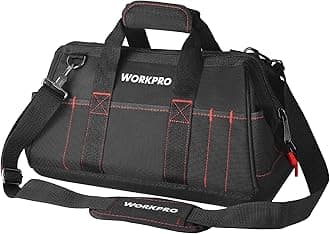 16-inch Close Top Wide Mouth Tool Storage Bag with Water Proof Rubber Base, W081022A, 16"