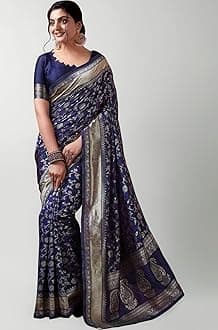 Sugathari Women's Banarasi Saree Pure Kanjivaram Silk Saree Soft new ladies 2023 Design Wear Pattu Sarees Latest Party Sari collections With Blouse Piece for Wedding sadi (SAN PARI-182 DARK GREEN)