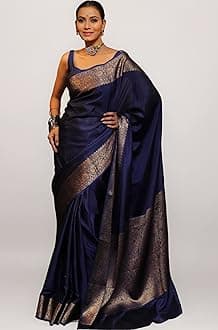 - Women's Banarasi Saree Pure Kanjivaram Silk Saree Soft new ladies 2025 Design Wear Pattu Sarees Latest Sadi Party Sari collections With Blouse Piece (San Pari-225)