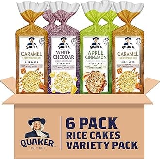 Large Rice Cakes, Gluten Free, 3 Flavor Variety Pack, 6 Count