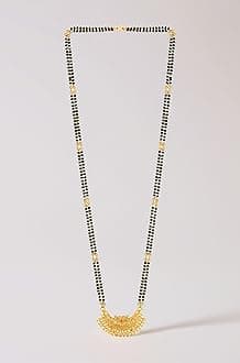 Mangalsutra For Women Girls Ladies Wife Temple South Indian Traditional 1 One Gram Gold Stylish Maharashtrian Long Chain Wati Mangal sutra Pendant Tanmaniya Black golden Nallapusalu Chains