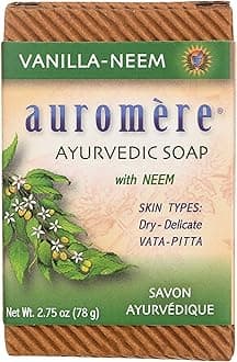 Ayurvedic Bar Soap, Vanilla Neem - Eco Friendly, Handmade, Vegan, Cruelty Free, Natural, Non GMO (2.75 oz), 1 pack