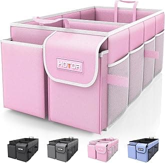 HOTOR Car Trunk Organizer, Pink, Basic, 2 Compartments