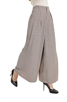 Tronjori Women High Waist Casual Wide Leg Long Palazzo Pants Trousers Regular Size