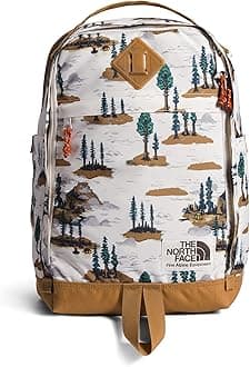 THE NORTH FACE Berkeley Daypack Mens Backpack Gardenia White Camping Scenic Print/Utility Brown