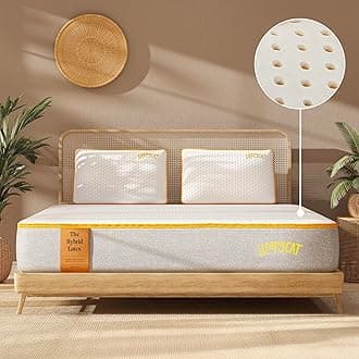 SleepyCat Hybrid Latex Mattress | Firm Orthopedic Support | Pinhole Technology for Airflow & Memory Foam for Back Support (King Size, 84x72x8 inches)