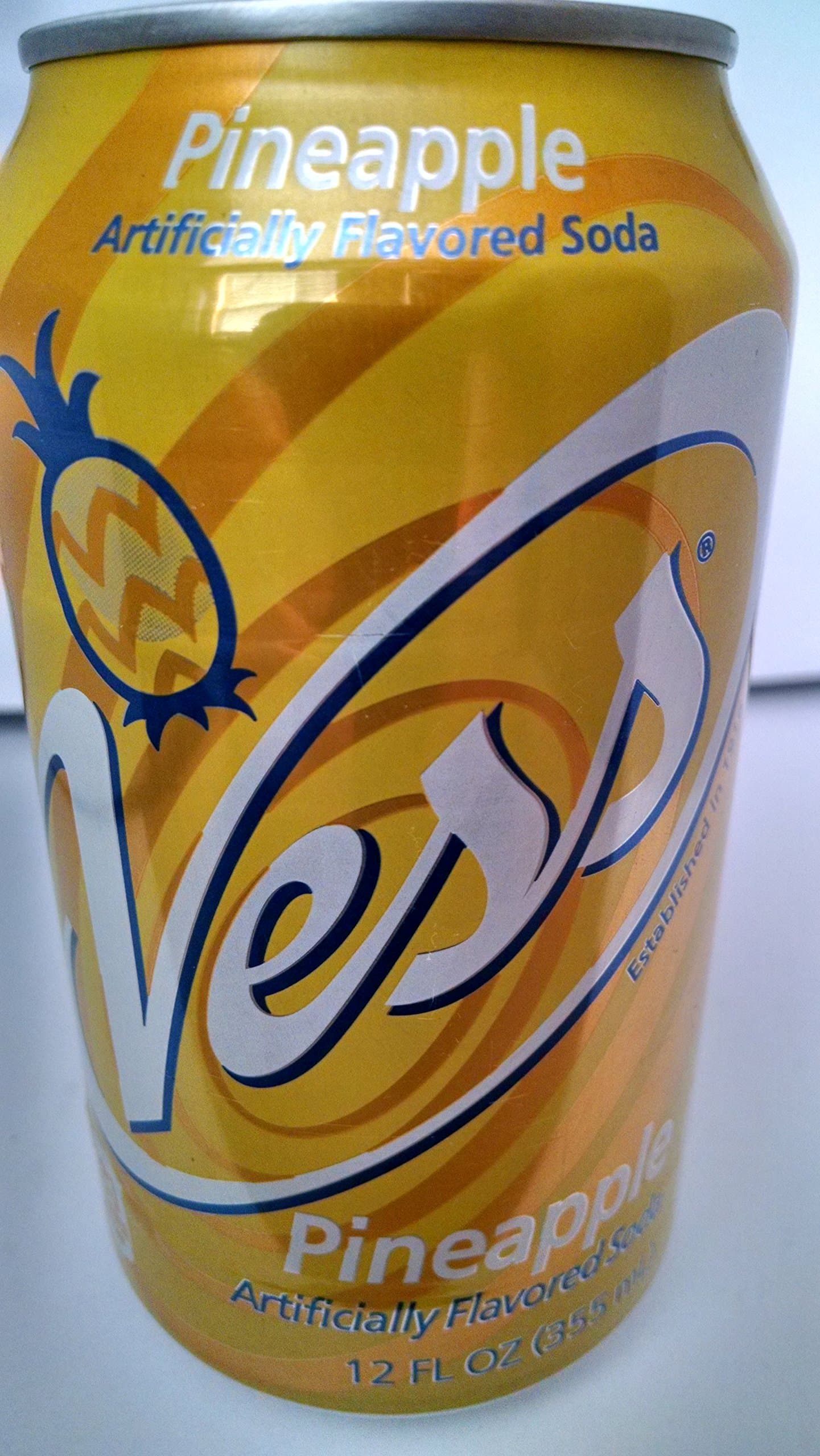 Vess Soda Pineapple 12 Ounce Cans 12 Per Case