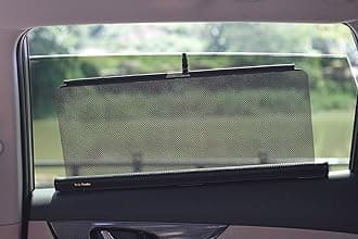 Retractable Side Window Shades Type A (Two Shades, 22 Inches Wide, Fit Rear Side Windows with Straight-Lined Tops. Two-Years Warranty.)
