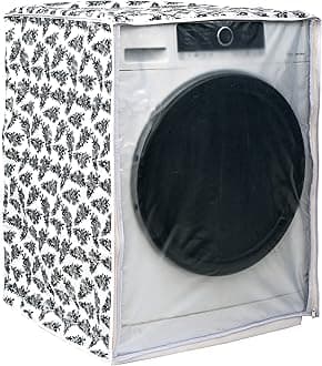 Classic® Front Load Washing Machine Cover Suitable for LG 7 Kg & 7.5 Kg (60cmsX63cmsX81cms, Black & White)