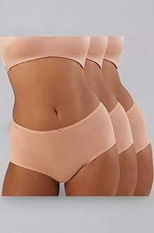 NYKD NYP036 High Rise Stretch Cotton Full Coverage Full Brief with Ultrasoft Exposed Waistband-Pack of 3