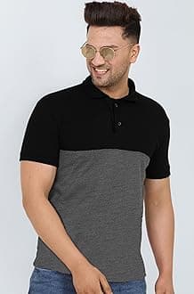 LEOTUDE Men's Matty Regular Fit Plain Polo T-Shirt