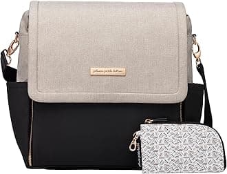 Boxy Backpack - Wide and Functional - Includes Changing Pad, Thermal Pocket and Stroller Straps - Sand/Black - BBPU-623-00