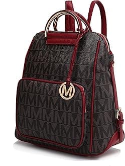 MKF CollectionMia K Collection PU Leather Backpack Purse for Women & Teen Girls - Ladies Fashion Travel - Big Bookbag Top-Handle