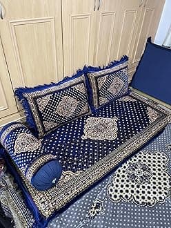 Arabic/Turkish/Afghani Floor Seating Sofa Couch,Floor Cushions,Arab Majlis sofa (Blue)