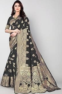 - Women's Banarasi Saree Pure Kanjivaram Silk Saree Soft new ladies 2023 Design Wear Pattu Sarees Latest Cotton Party Sari collections With Blouse Piece for Wedding sadi (PARI 63 NEW WINE)