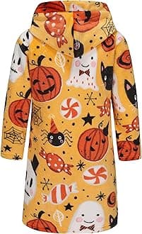 Boys Soft Fleece Robes Plush Hooded Bathrobes Sleepwear for Kids 1-16 Years