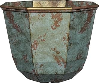 Classic Home and Garden 8005-378R Planter, 15" Shaina, Patina Copper