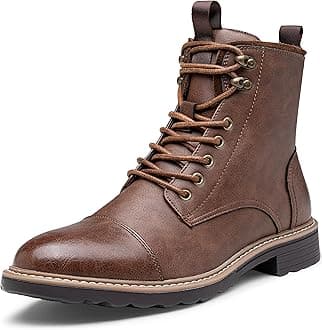VOSTEYMens Boots Casual Dress Boots for Men Motorcycle Zipper Fashion Chukka Boots Mens