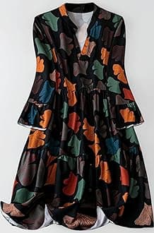 Lymio Women's Fit and Flare Knee Length Dress