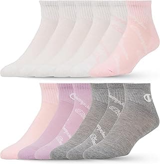 ChampionBoys and Girls Socks 8 Pair Crew Low Cut No Show Ankle Quarter Socks for Girls
