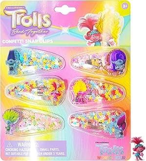 Luv Her Magical Confetti Hair Clips for Kids - 6pc Cute Character Charms Hair Accessories with Favorite Luv Her Characters, Ages 3+