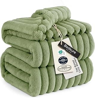 Bedsure GentleSoft Reseda Fleece King Blanket for Couch - Cozy Soft Blankets for Women, Cute Small Throws for Girls, 108x90 Inches