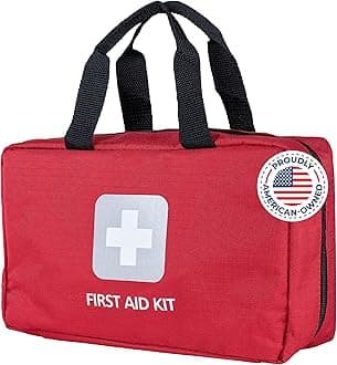 First Aid Kit – 291 Pieces – Bag. Packed with Hospital Grade Medical Supplies for Emergency and Survival situations. Ideal for The Car, Camping, Hiking, Travel, Office, Sports, Pets, Hunting, Home