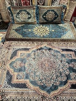 Arabic/Turkish/Afghani Floor Seating Sofa Couch,Floor Cushions,Arab Majlis sofa (Green)