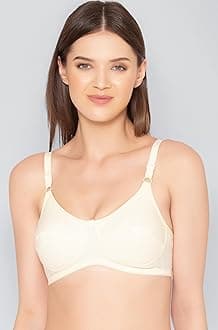 Groversons Paris Beauty Women's Non-Padded Wire-Free Full Coverage Cotton Bra | Adjustable Straps | Hook & Eye Closure | Soft Everyday Bra