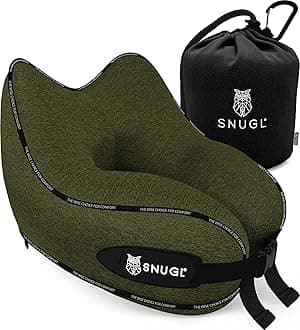 SNUGLTravel Pillow (Olive Green, Adult Normal)