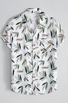 Leriya Fashion Men's Casual Rayon Relaxed Fit Shirt Button Down Summer Shirts for Men | Stylish Printed | Short Sleeve | Trendy (Available in Plus Size and Combo Pack of 2)