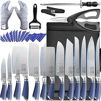 Knives,Professional Knife Sets for Master Chefs,Meat Cleaver Butcher for Camping,Chef Knife Set with Bag