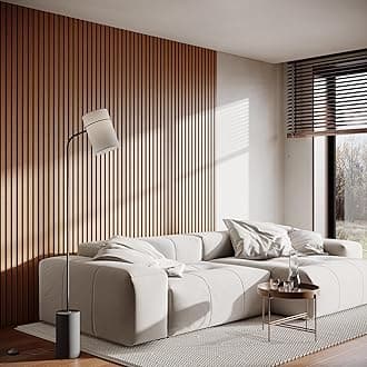 32 Pack — Acoustic Slat Wood (HDF) Wall Stripes Panels «Lamela-3» | Strip width 1.2"(3cm) | Wall Decor | Wooden Decorative Panels for Home Studio, Podcast, Game room (Lamela-3, Cherry)