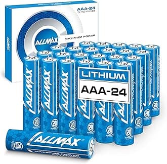 Allmax AAA Maximum Power Lithium Batteries (24 Count) – Longest Lasting, Leakproof, 20-Year Shelf Life, Ultimate Performance (1.5V)