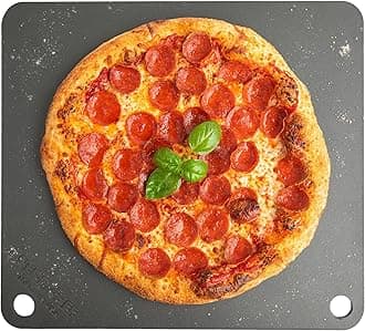 NerdChef Steel Stone - High Performance Pizza Baking | Made in USA (14.5" x 16" x 1/4") - (.25" Thick - Standard)