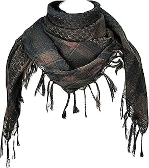 Tapp CollectionsPremium Shemagh Head Neck Scarf - Dark Brown/Black