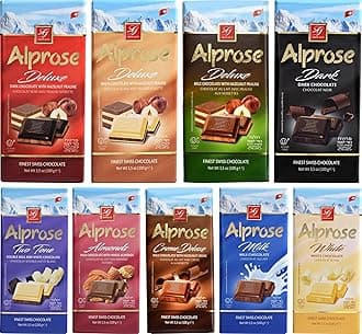 Alprose Swiss Chocolate Variation 9-Pack of Chocolate Bars - Kosher