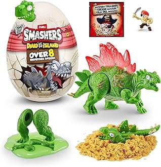Smashers ZURU Smashers Dino Iceland Dinosaurus Stegosaurus Slime Sand Surprise Toy Boy Girl Figure Gift