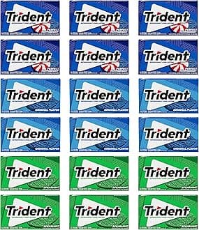 Sugar Free Gum Variety Pack, Spearmint, Perfect Peppermint & Original Flavors, 18 Packs of 14 Pieces (252 Total Pieces)