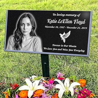 Personalized Memorial Stones, Human Tombstones, Granite Headstones for Outdoor Memorial Plaques, Cemetery Decorations, and Grave Markers