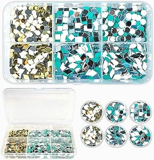 twinster Mirrors For Craft Work (6 Different Shapes, 900 Total Pieces) Lippan Art Craft Materials Kit Decorative Mirrors Diy Best Kit,Multicolor