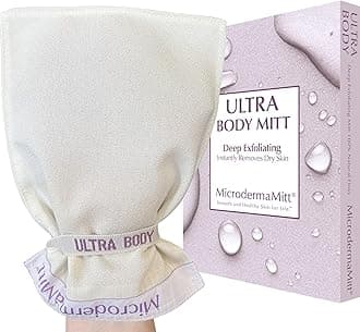 ULTRA Exfoliating Mitt - The Ultimate Deep Exfoliating Body Scrubber Kese Glove – Keratosis Pilaris, Strawberry Skin Treatment, Reduce Ingrown Hair, Turkish Body Scrubber Exfoliator