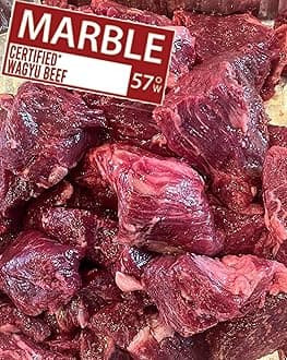MARBLE 57° CERTIFIED WAGYU TENDERLOIN TIPS. 5 POUNDS! – SKEWER READY