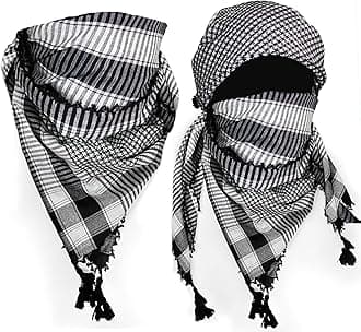 Scarf for Men Shemagh Keffiyeh Arabic Wrap Desert Muslim Haji Rumal Tradition...